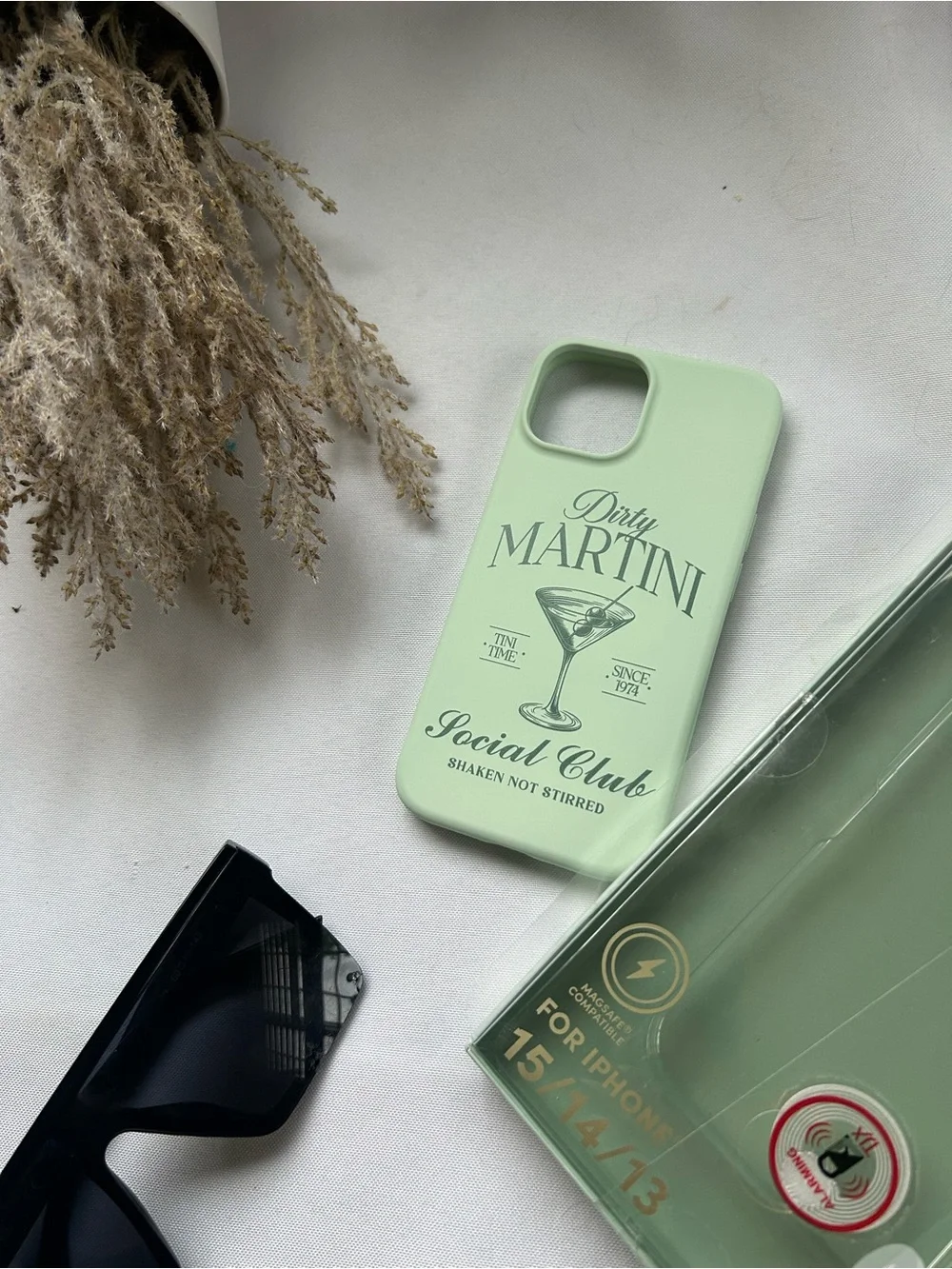 Dirty Martini Social Club iPhone Case - Mint Green new
